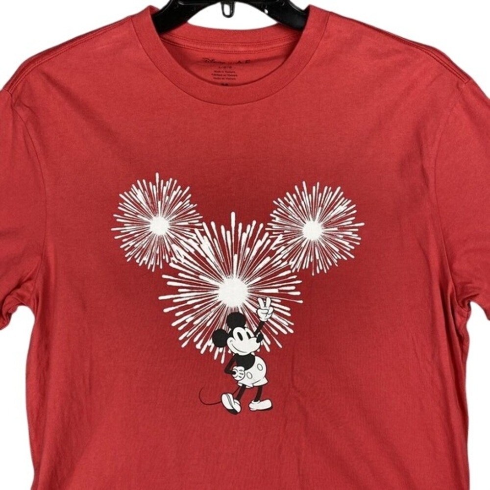 Mickey Mouse Shirt Mens Large American Eagle World Land Fireworks Disney‎ X AE